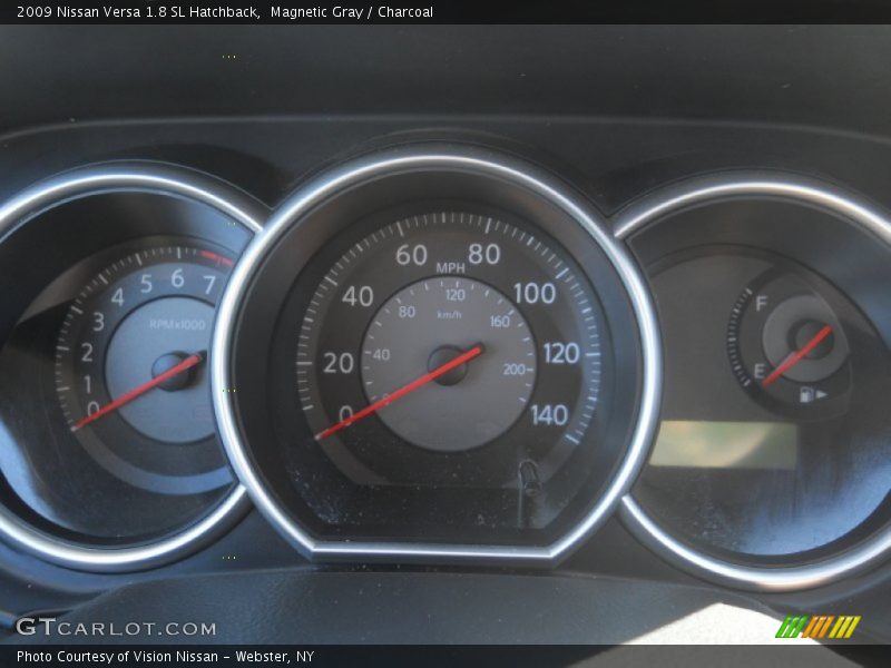 Magnetic Gray / Charcoal 2009 Nissan Versa 1.8 SL Hatchback