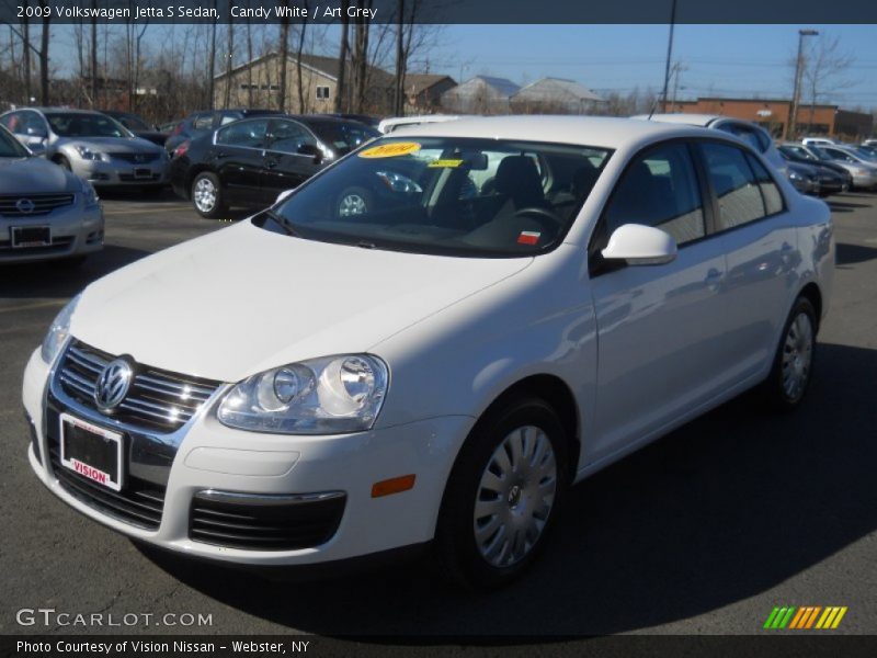 Candy White / Art Grey 2009 Volkswagen Jetta S Sedan