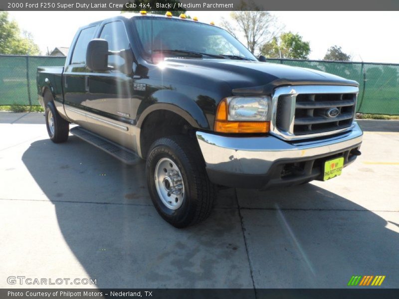 Black / Medium Parchment 2000 Ford F250 Super Duty Lariat Crew Cab 4x4