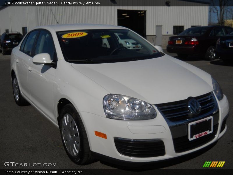 Candy White / Art Grey 2009 Volkswagen Jetta S Sedan