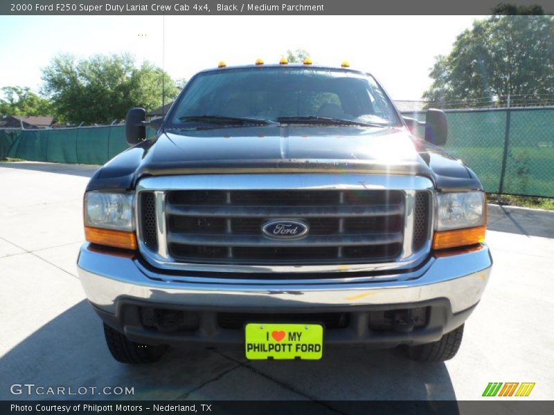 Black / Medium Parchment 2000 Ford F250 Super Duty Lariat Crew Cab 4x4