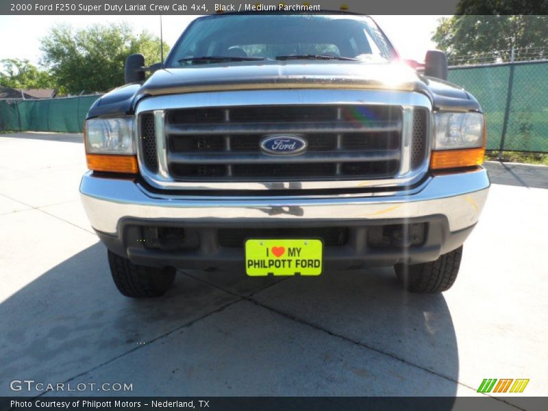 Black / Medium Parchment 2000 Ford F250 Super Duty Lariat Crew Cab 4x4