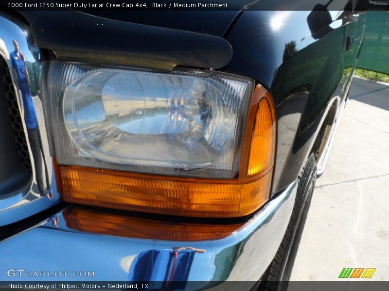 Black / Medium Parchment 2000 Ford F250 Super Duty Lariat Crew Cab 4x4