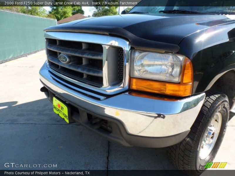 Black / Medium Parchment 2000 Ford F250 Super Duty Lariat Crew Cab 4x4