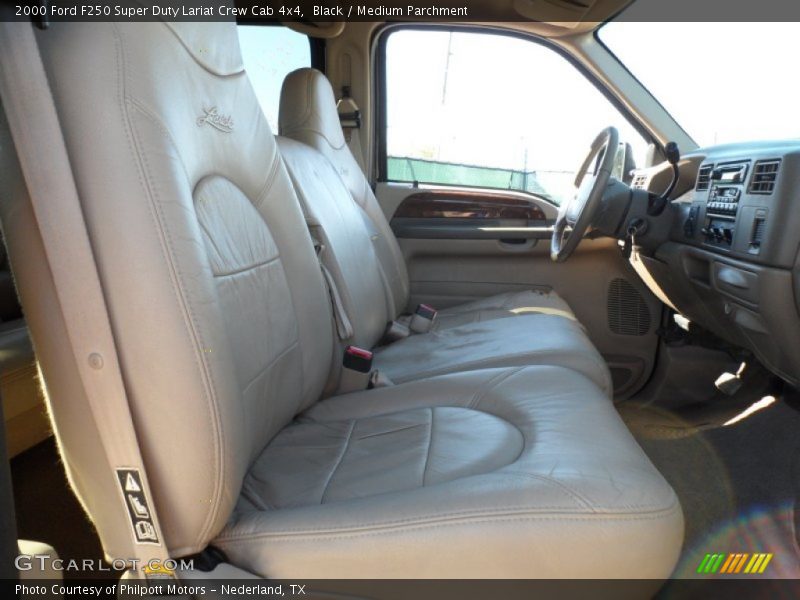 Black / Medium Parchment 2000 Ford F250 Super Duty Lariat Crew Cab 4x4