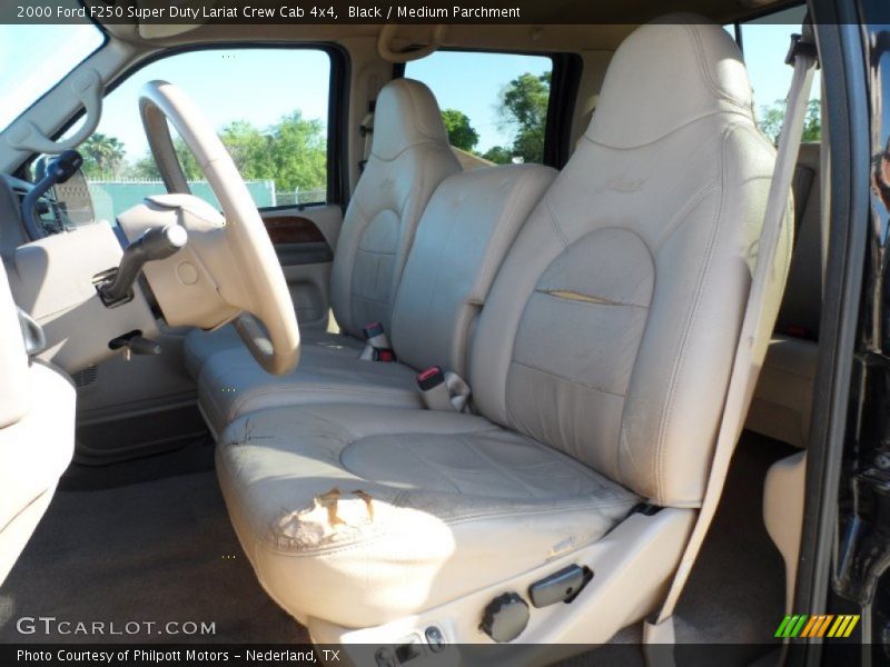 Black / Medium Parchment 2000 Ford F250 Super Duty Lariat Crew Cab 4x4