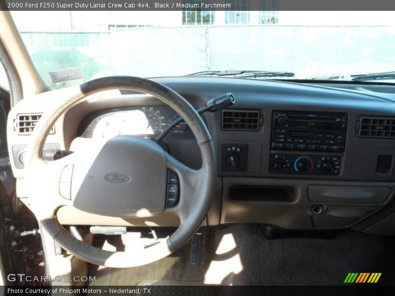 Black / Medium Parchment 2000 Ford F250 Super Duty Lariat Crew Cab 4x4