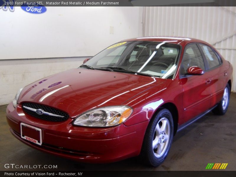 Matador Red Metallic / Medium Parchment 2003 Ford Taurus SES