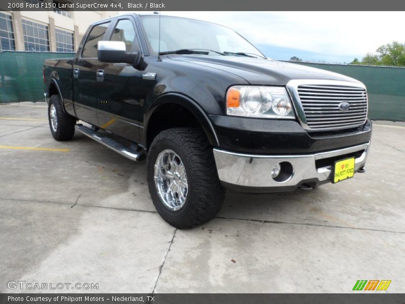 Black / Black 2008 Ford F150 Lariat SuperCrew 4x4