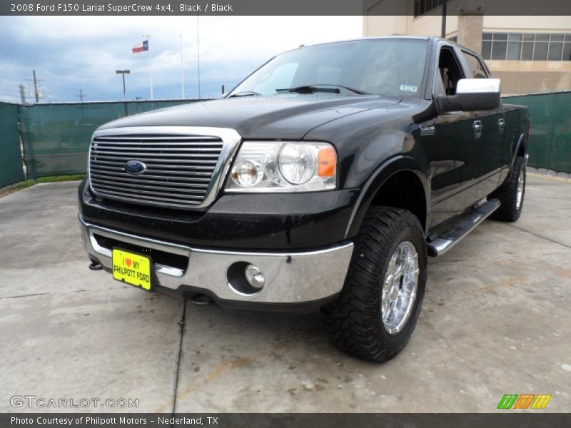 Black / Black 2008 Ford F150 Lariat SuperCrew 4x4