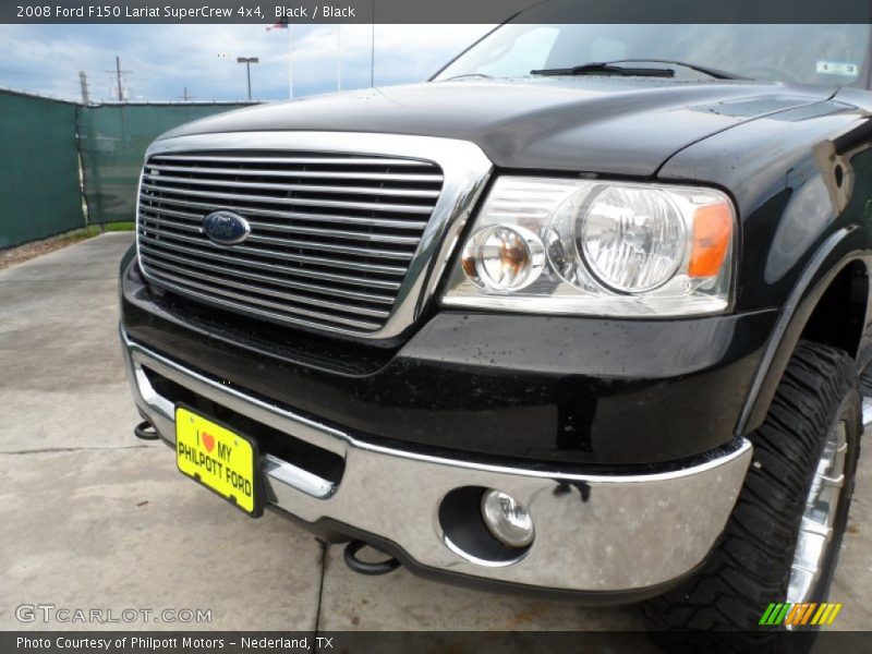 Black / Black 2008 Ford F150 Lariat SuperCrew 4x4
