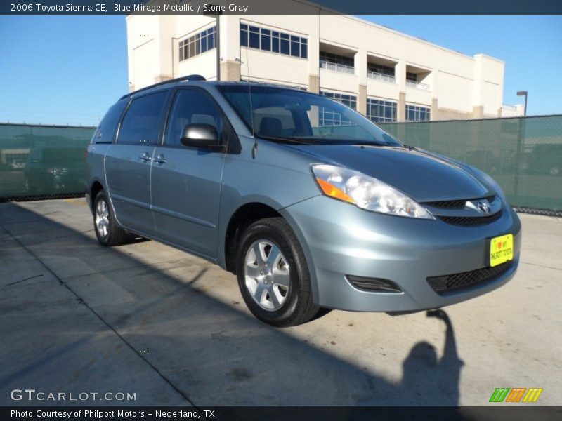 Blue Mirage Metallic / Stone Gray 2006 Toyota Sienna CE