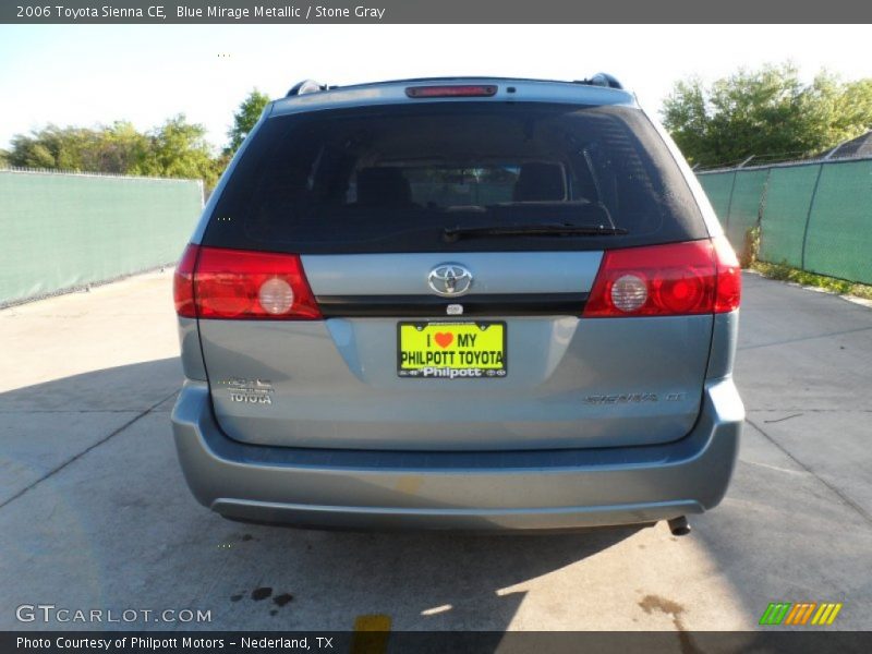 Blue Mirage Metallic / Stone Gray 2006 Toyota Sienna CE