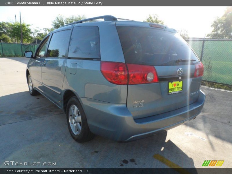 Blue Mirage Metallic / Stone Gray 2006 Toyota Sienna CE