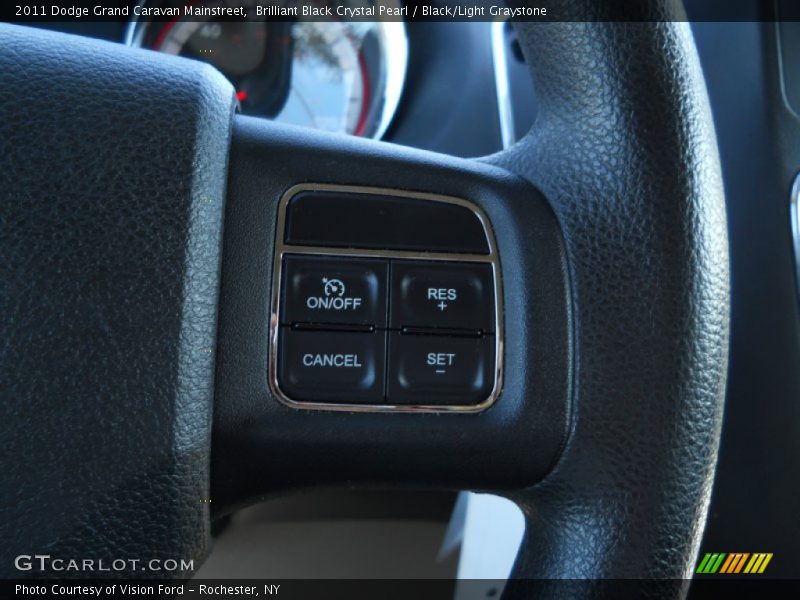Brilliant Black Crystal Pearl / Black/Light Graystone 2011 Dodge Grand Caravan Mainstreet