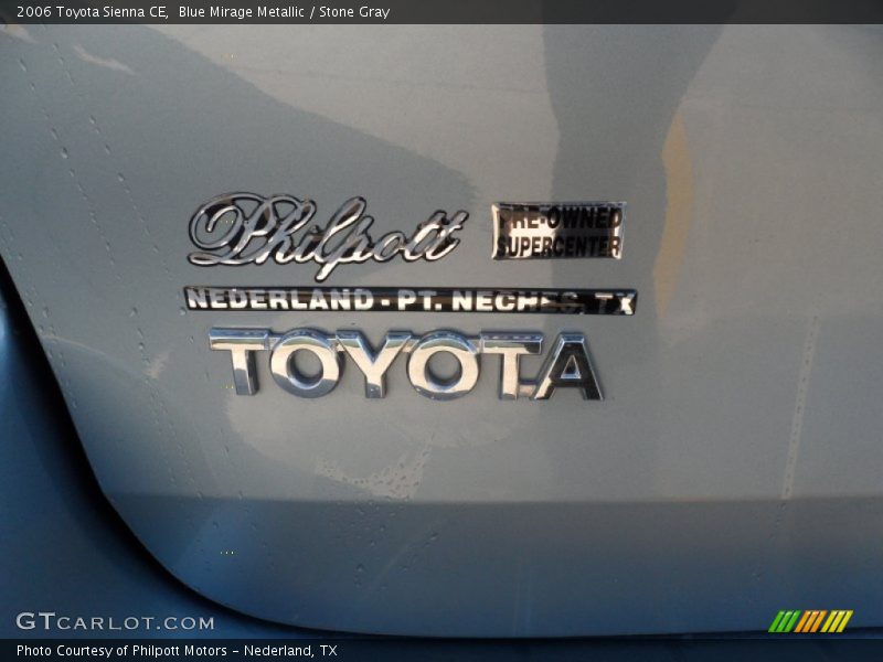 Blue Mirage Metallic / Stone Gray 2006 Toyota Sienna CE