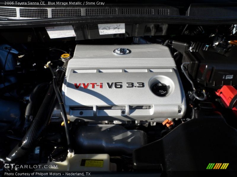 Blue Mirage Metallic / Stone Gray 2006 Toyota Sienna CE