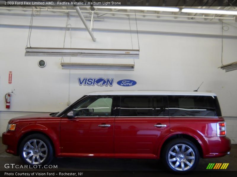 Redfire Metallic / Medium Light Stone 2009 Ford Flex Limited AWD
