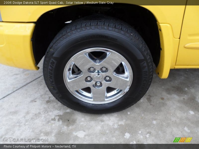 Solar Yellow / Medium Slate Gray 2006 Dodge Dakota SLT Sport Quad Cab