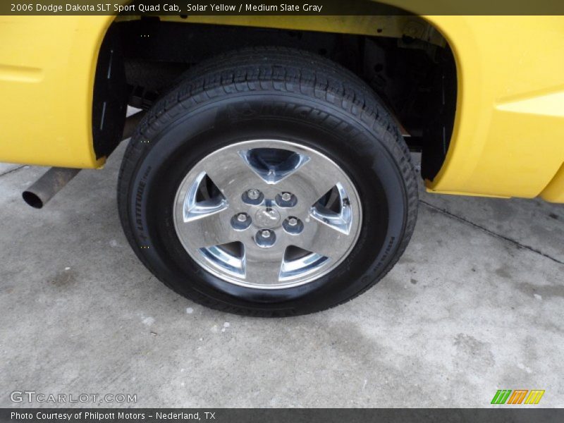 Solar Yellow / Medium Slate Gray 2006 Dodge Dakota SLT Sport Quad Cab