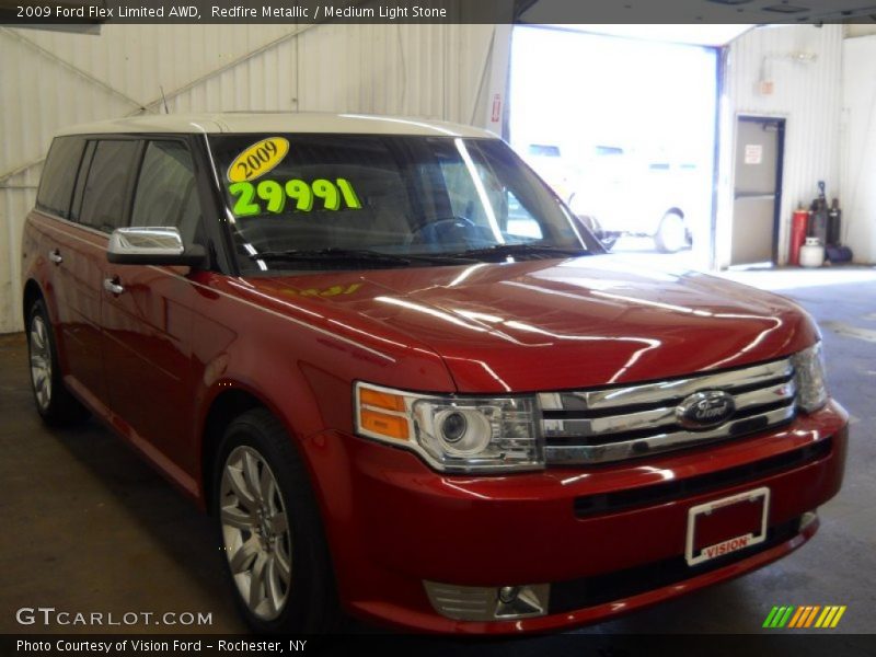 Redfire Metallic / Medium Light Stone 2009 Ford Flex Limited AWD