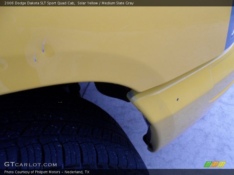 Solar Yellow / Medium Slate Gray 2006 Dodge Dakota SLT Sport Quad Cab