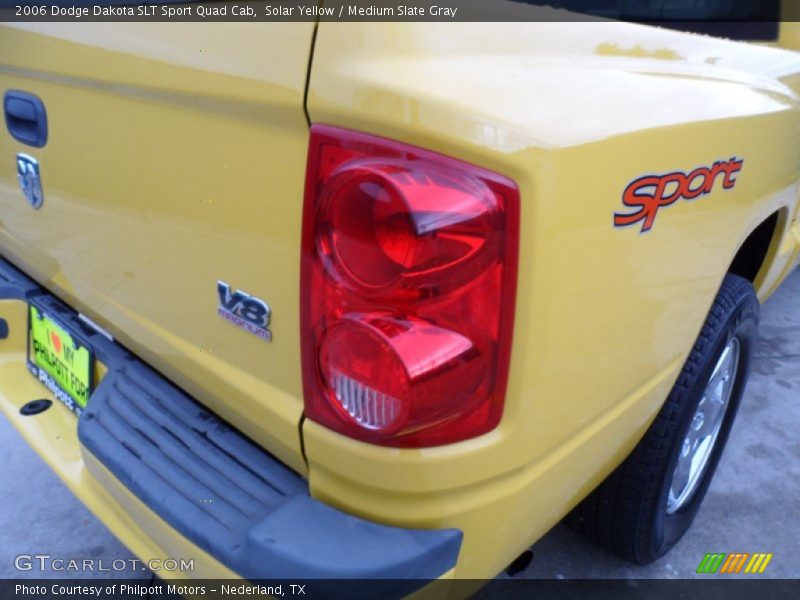 Solar Yellow / Medium Slate Gray 2006 Dodge Dakota SLT Sport Quad Cab