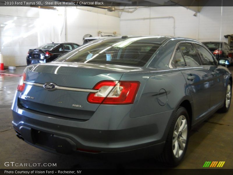 Steel Blue Metallic / Charcoal Black 2010 Ford Taurus SEL