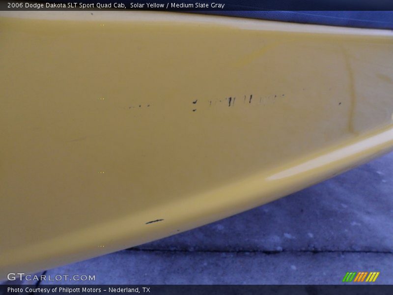 Solar Yellow / Medium Slate Gray 2006 Dodge Dakota SLT Sport Quad Cab