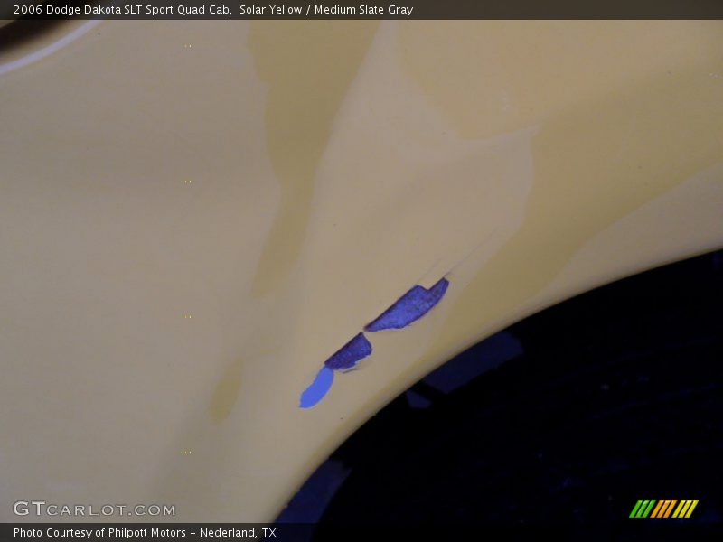 Solar Yellow / Medium Slate Gray 2006 Dodge Dakota SLT Sport Quad Cab