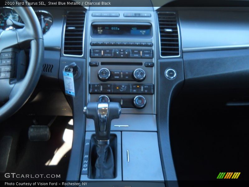 Steel Blue Metallic / Charcoal Black 2010 Ford Taurus SEL