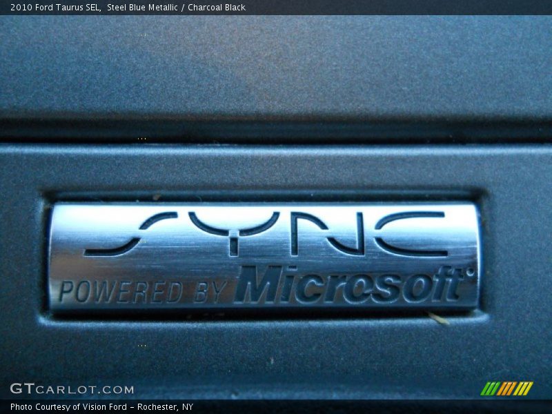 Steel Blue Metallic / Charcoal Black 2010 Ford Taurus SEL