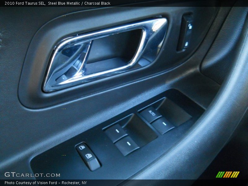 Steel Blue Metallic / Charcoal Black 2010 Ford Taurus SEL