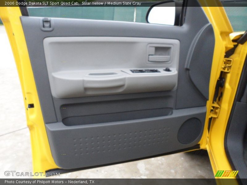 Solar Yellow / Medium Slate Gray 2006 Dodge Dakota SLT Sport Quad Cab