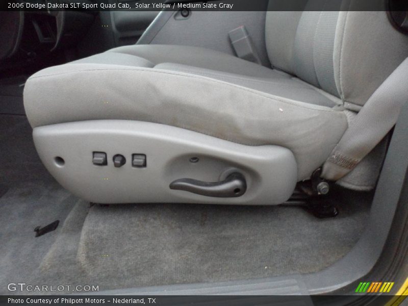 Solar Yellow / Medium Slate Gray 2006 Dodge Dakota SLT Sport Quad Cab