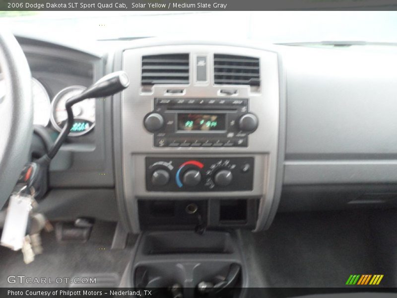 Solar Yellow / Medium Slate Gray 2006 Dodge Dakota SLT Sport Quad Cab