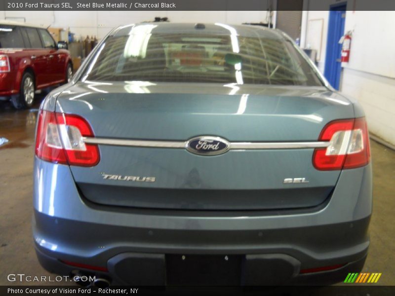 Steel Blue Metallic / Charcoal Black 2010 Ford Taurus SEL