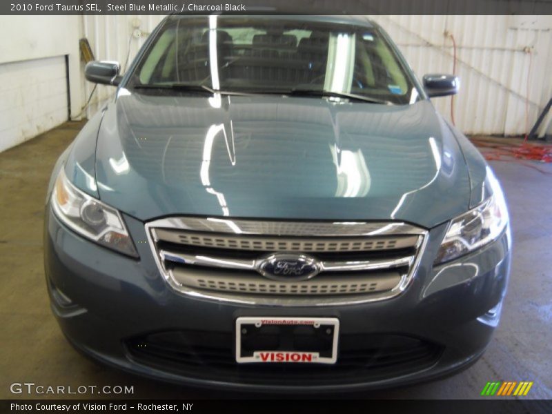 Steel Blue Metallic / Charcoal Black 2010 Ford Taurus SEL