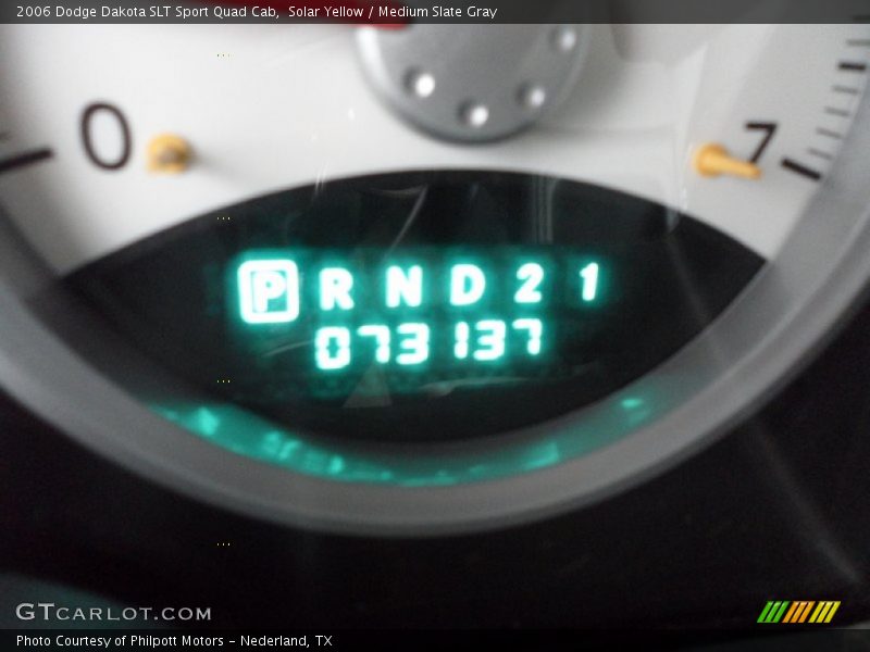 Solar Yellow / Medium Slate Gray 2006 Dodge Dakota SLT Sport Quad Cab