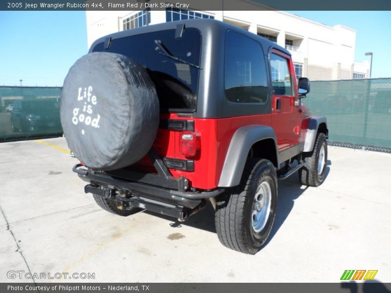 Flame Red / Dark Slate Gray 2005 Jeep Wrangler Rubicon 4x4