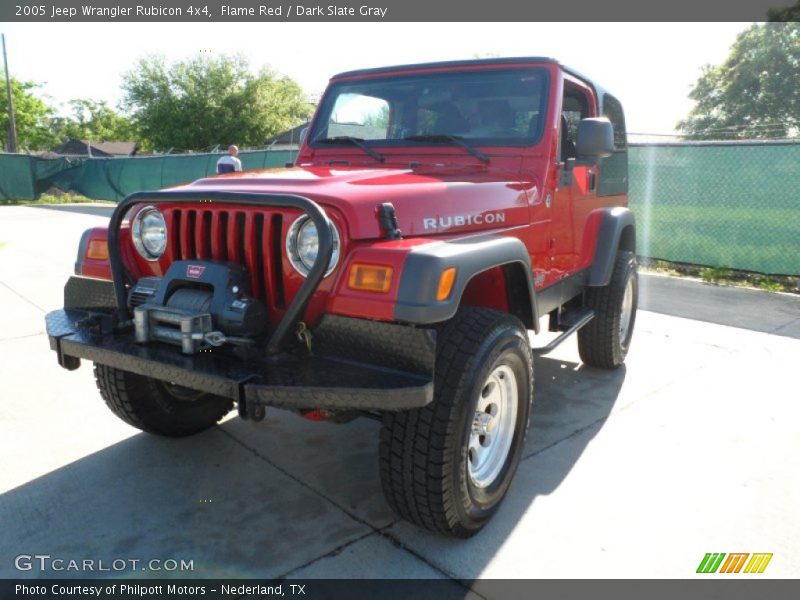 Flame Red / Dark Slate Gray 2005 Jeep Wrangler Rubicon 4x4