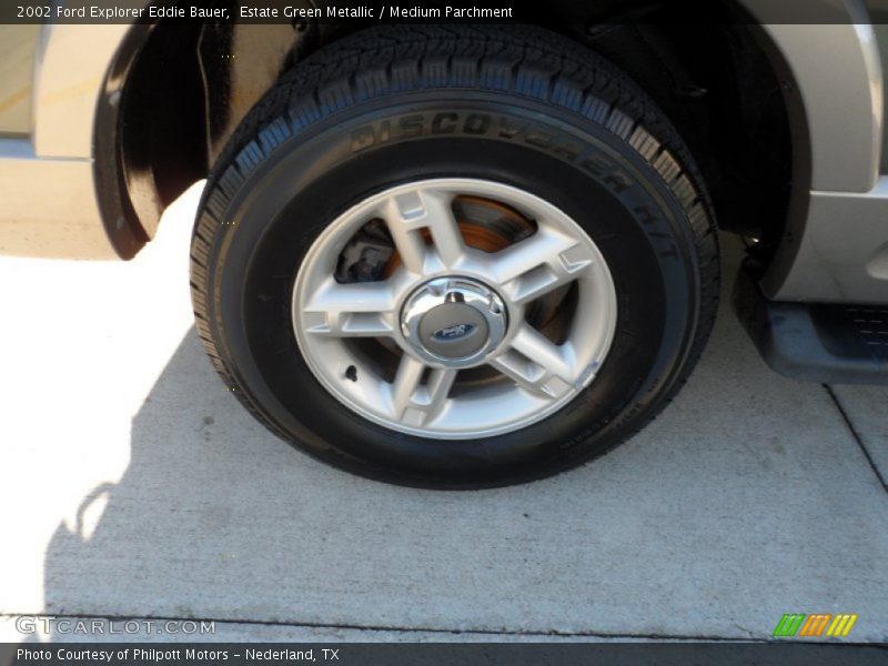 Estate Green Metallic / Medium Parchment 2002 Ford Explorer Eddie Bauer