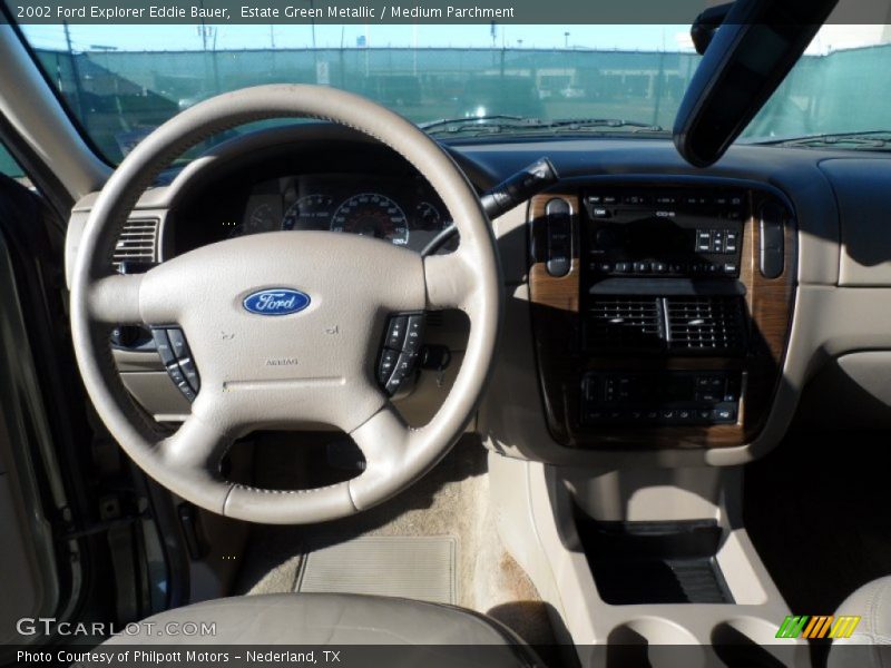 Estate Green Metallic / Medium Parchment 2002 Ford Explorer Eddie Bauer