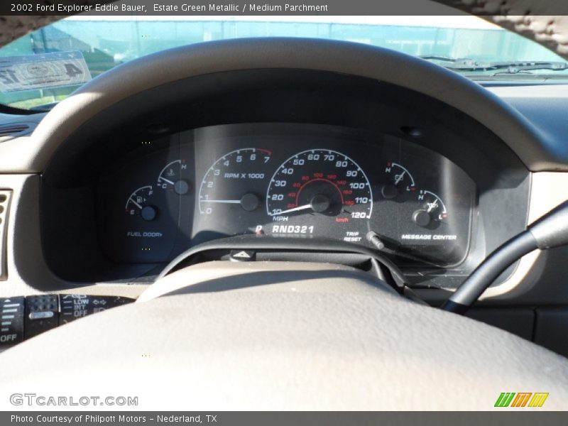 Estate Green Metallic / Medium Parchment 2002 Ford Explorer Eddie Bauer