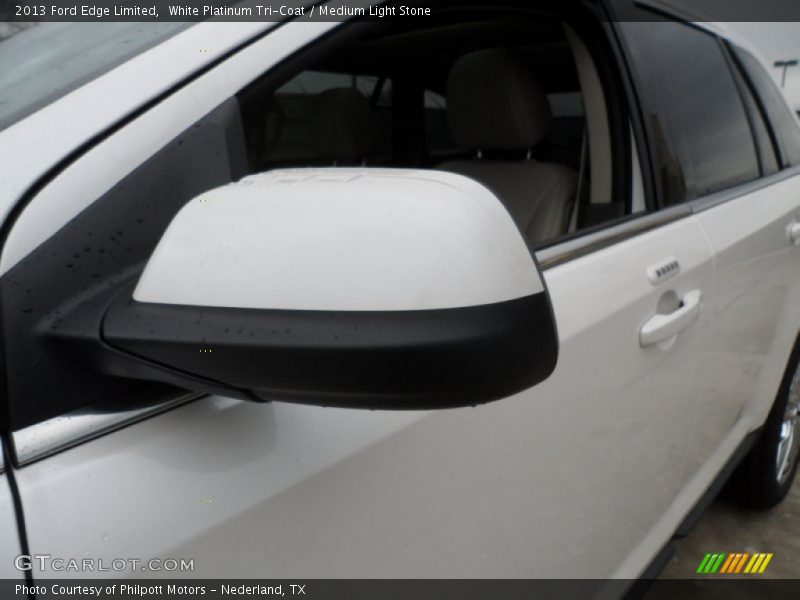 White Platinum Tri-Coat / Medium Light Stone 2013 Ford Edge Limited