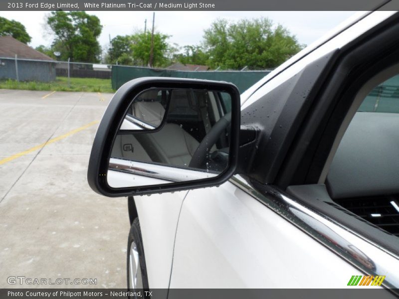 White Platinum Tri-Coat / Medium Light Stone 2013 Ford Edge Limited