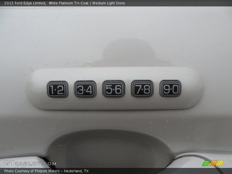 White Platinum Tri-Coat / Medium Light Stone 2013 Ford Edge Limited