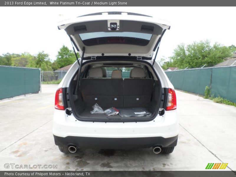 White Platinum Tri-Coat / Medium Light Stone 2013 Ford Edge Limited