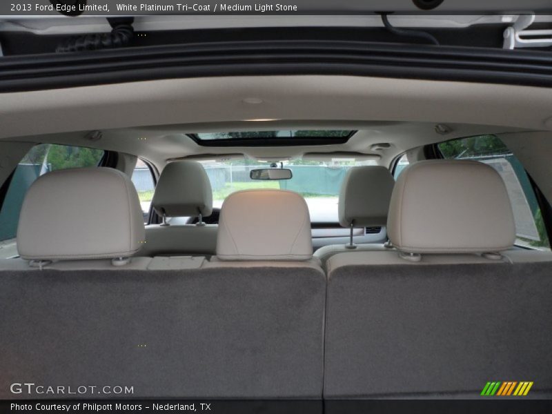 White Platinum Tri-Coat / Medium Light Stone 2013 Ford Edge Limited
