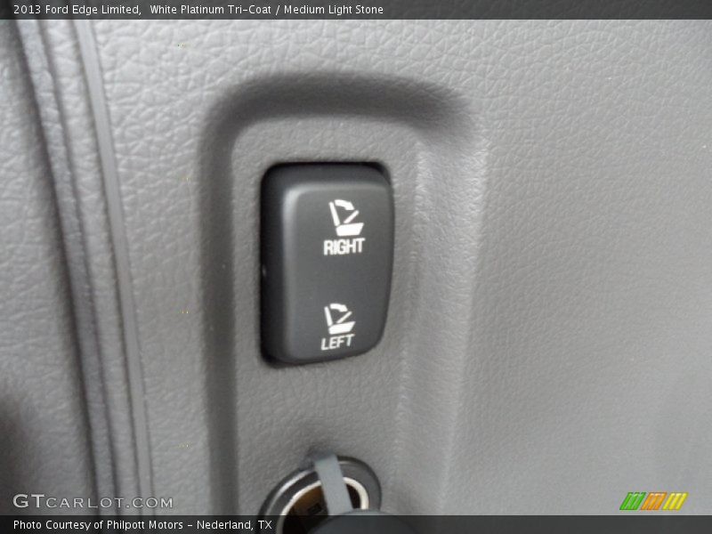 White Platinum Tri-Coat / Medium Light Stone 2013 Ford Edge Limited